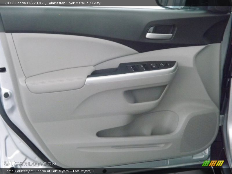 Alabaster Silver Metallic / Gray 2013 Honda CR-V EX-L