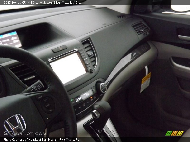 Alabaster Silver Metallic / Gray 2013 Honda CR-V EX-L