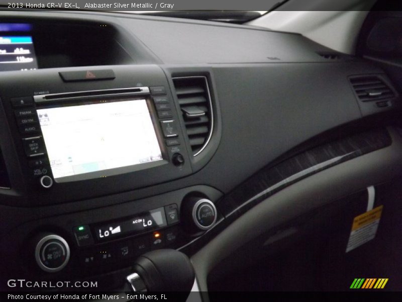 Alabaster Silver Metallic / Gray 2013 Honda CR-V EX-L