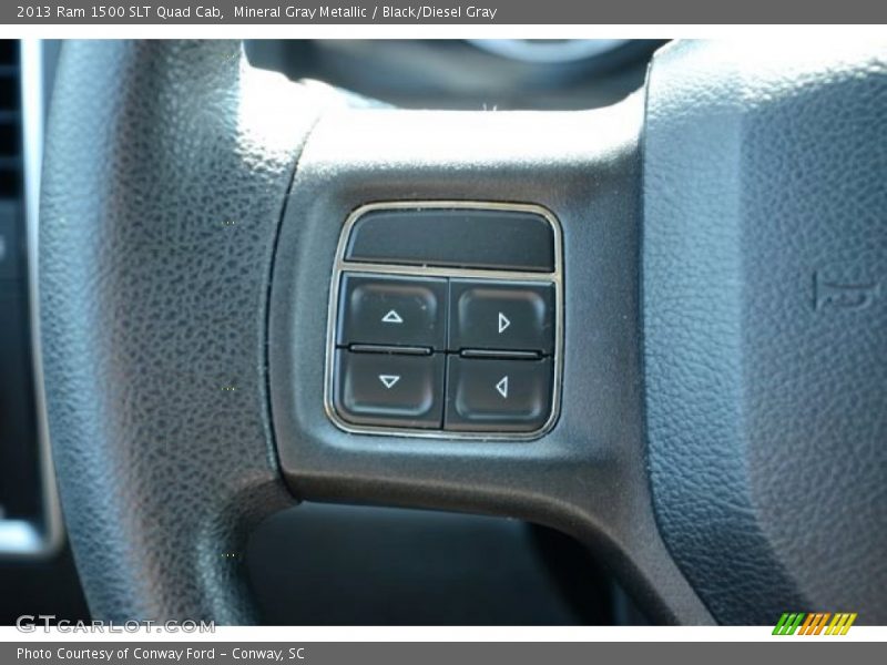 Mineral Gray Metallic / Black/Diesel Gray 2013 Ram 1500 SLT Quad Cab