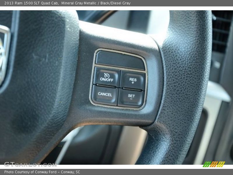 Mineral Gray Metallic / Black/Diesel Gray 2013 Ram 1500 SLT Quad Cab