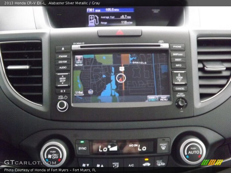Alabaster Silver Metallic / Gray 2013 Honda CR-V EX-L