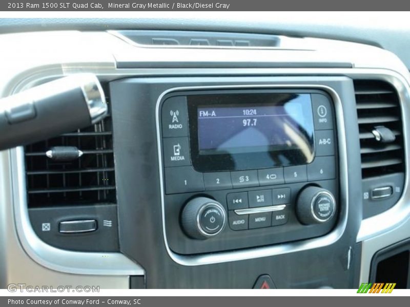 Mineral Gray Metallic / Black/Diesel Gray 2013 Ram 1500 SLT Quad Cab