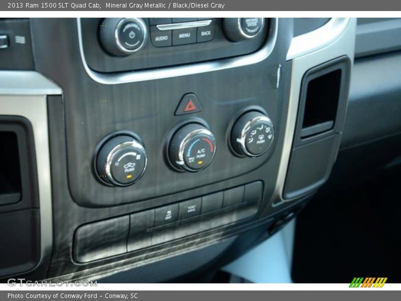Mineral Gray Metallic / Black/Diesel Gray 2013 Ram 1500 SLT Quad Cab