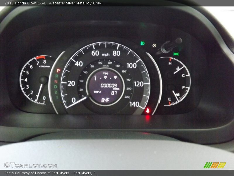 Alabaster Silver Metallic / Gray 2013 Honda CR-V EX-L