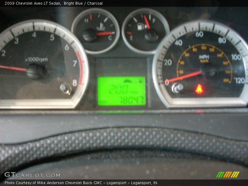 Bright Blue / Charcoal 2009 Chevrolet Aveo LT Sedan