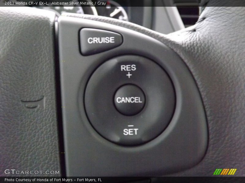 Alabaster Silver Metallic / Gray 2013 Honda CR-V EX-L