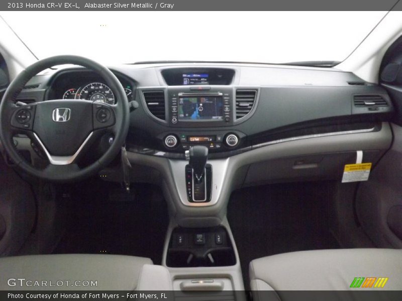 Alabaster Silver Metallic / Gray 2013 Honda CR-V EX-L