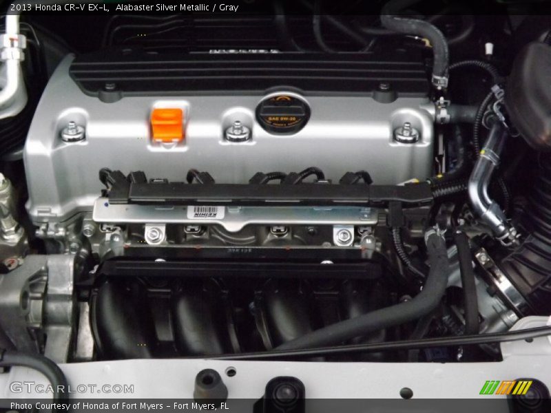 Alabaster Silver Metallic / Gray 2013 Honda CR-V EX-L