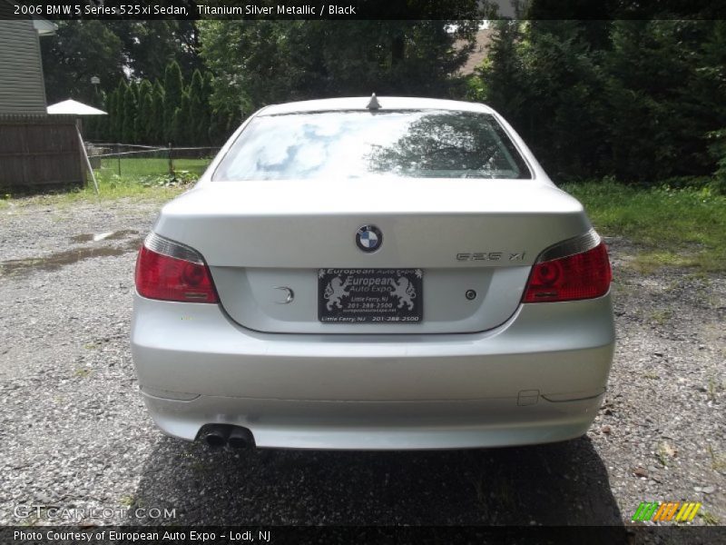 Titanium Silver Metallic / Black 2006 BMW 5 Series 525xi Sedan