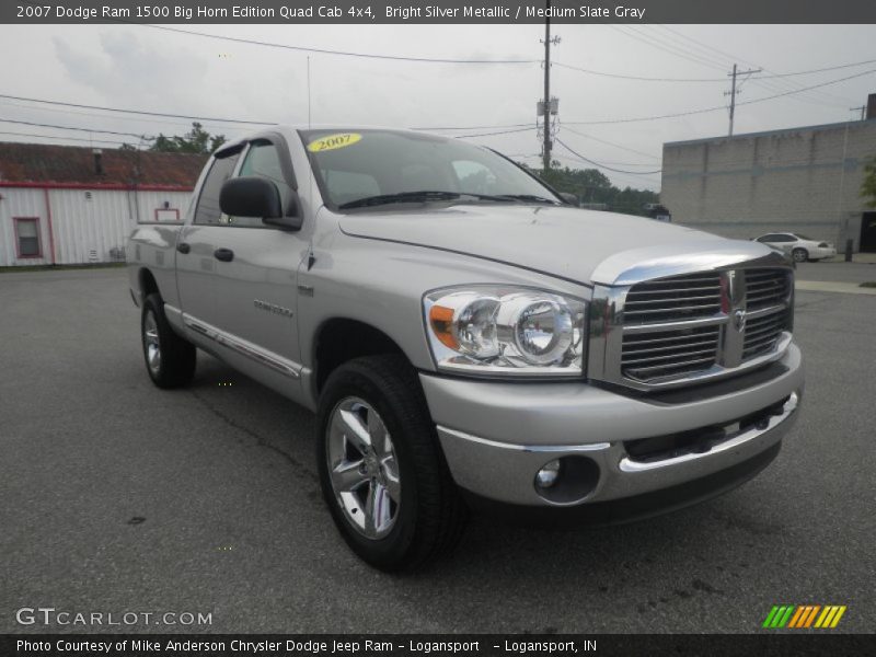 Bright Silver Metallic / Medium Slate Gray 2007 Dodge Ram 1500 Big Horn Edition Quad Cab 4x4