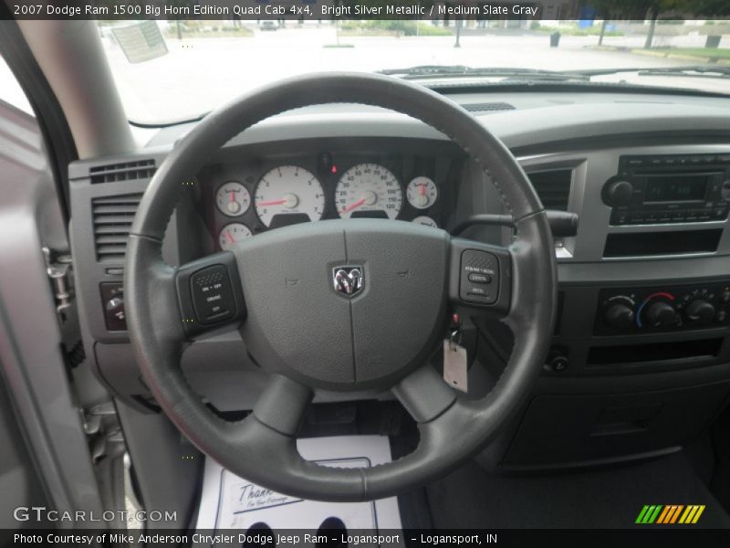 Bright Silver Metallic / Medium Slate Gray 2007 Dodge Ram 1500 Big Horn Edition Quad Cab 4x4