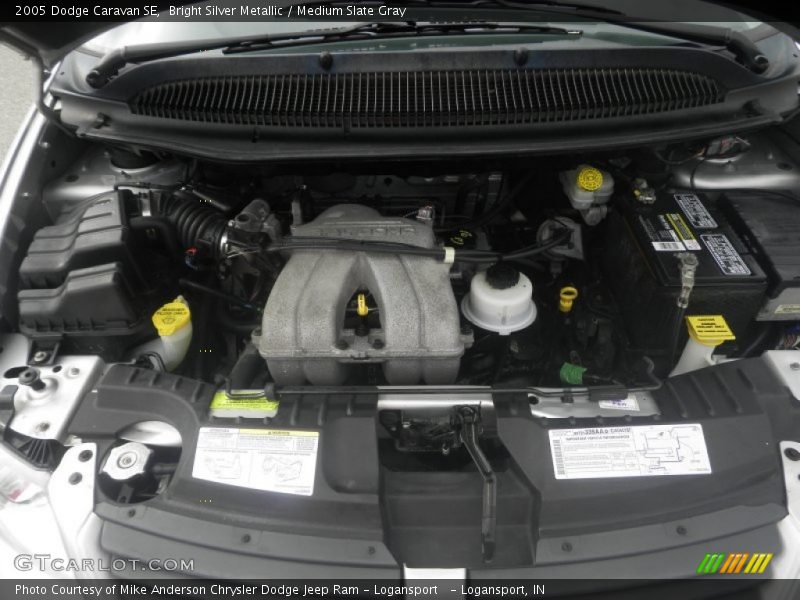 Bright Silver Metallic / Medium Slate Gray 2005 Dodge Caravan SE