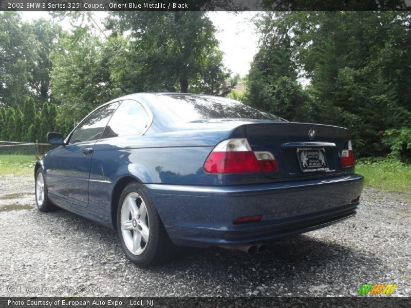 Orient Blue Metallic / Black 2002 BMW 3 Series 325i Coupe