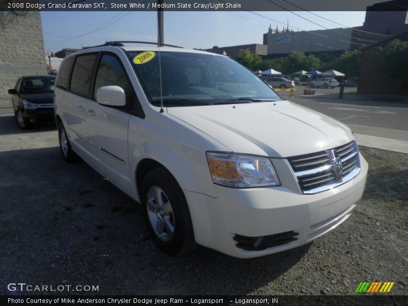 Stone White / Medium Slate Gray/Light Shale 2008 Dodge Grand Caravan SXT