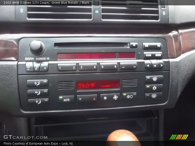 Orient Blue Metallic / Black 2002 BMW 3 Series 325i Coupe