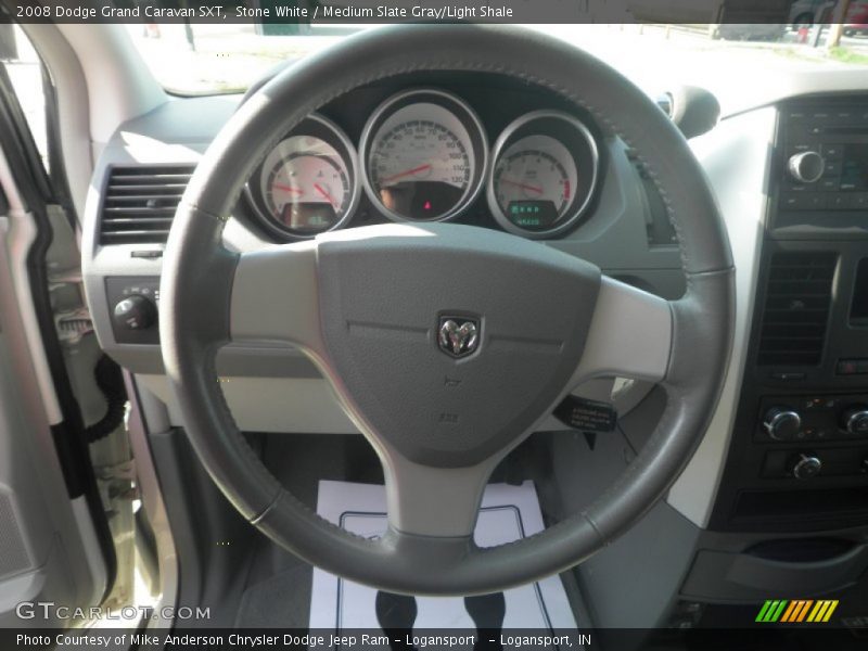 Stone White / Medium Slate Gray/Light Shale 2008 Dodge Grand Caravan SXT