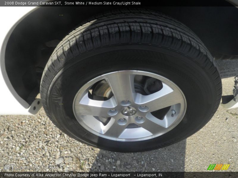Stone White / Medium Slate Gray/Light Shale 2008 Dodge Grand Caravan SXT