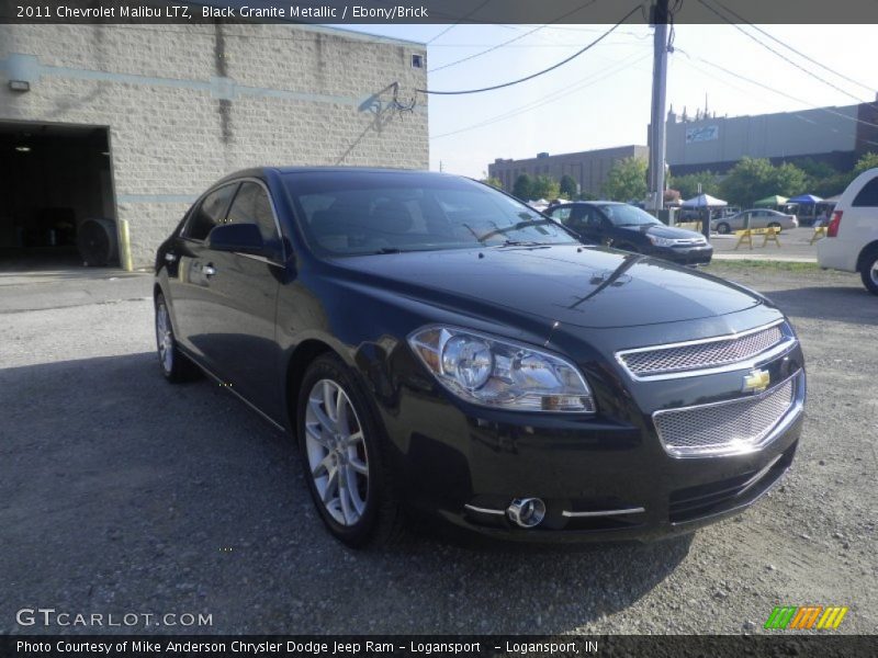 Black Granite Metallic / Ebony/Brick 2011 Chevrolet Malibu LTZ