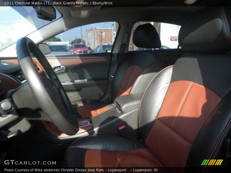 Black Granite Metallic / Ebony/Brick 2011 Chevrolet Malibu LTZ