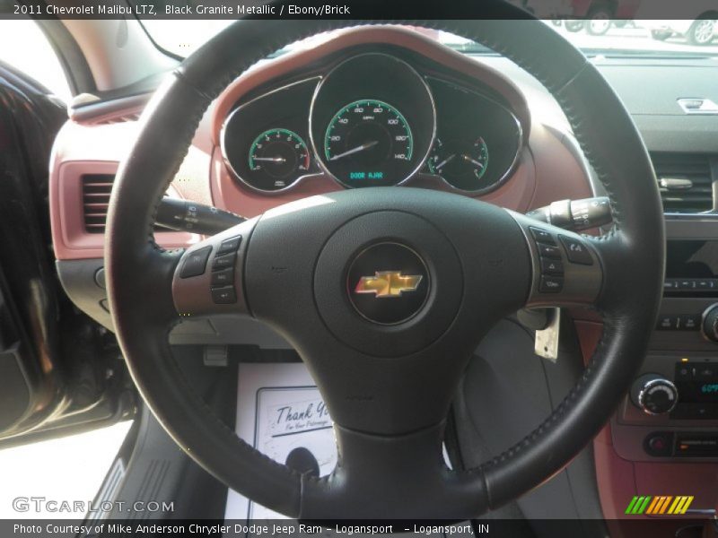 Black Granite Metallic / Ebony/Brick 2011 Chevrolet Malibu LTZ