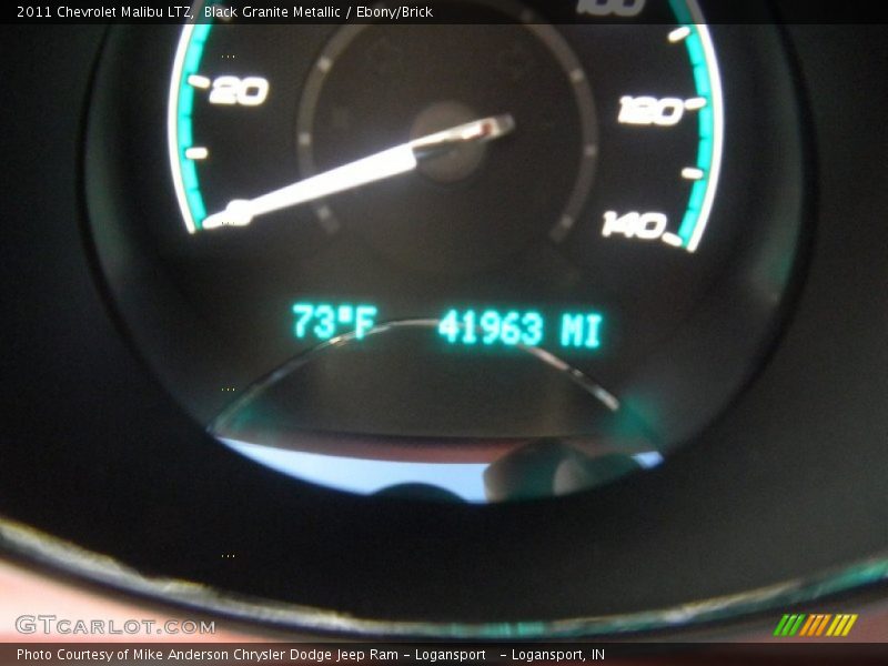 Black Granite Metallic / Ebony/Brick 2011 Chevrolet Malibu LTZ
