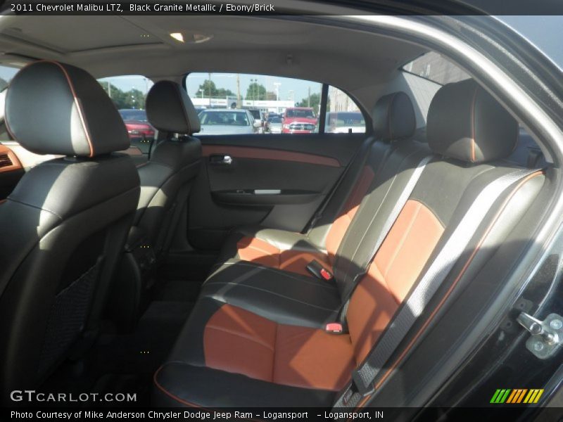 Black Granite Metallic / Ebony/Brick 2011 Chevrolet Malibu LTZ