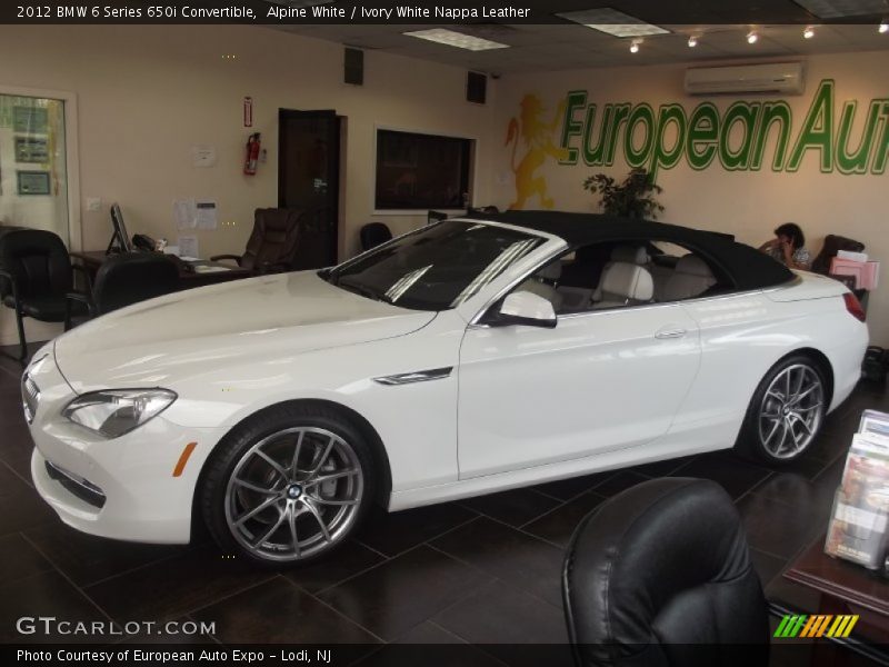 Alpine White / Ivory White Nappa Leather 2012 BMW 6 Series 650i Convertible