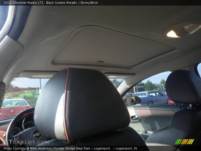 Black Granite Metallic / Ebony/Brick 2011 Chevrolet Malibu LTZ