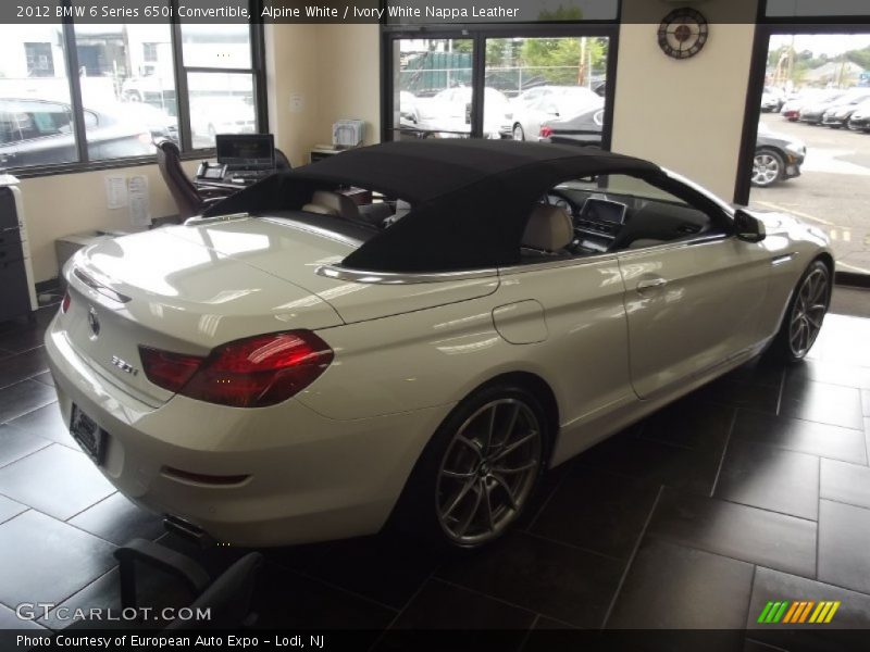 Alpine White / Ivory White Nappa Leather 2012 BMW 6 Series 650i Convertible