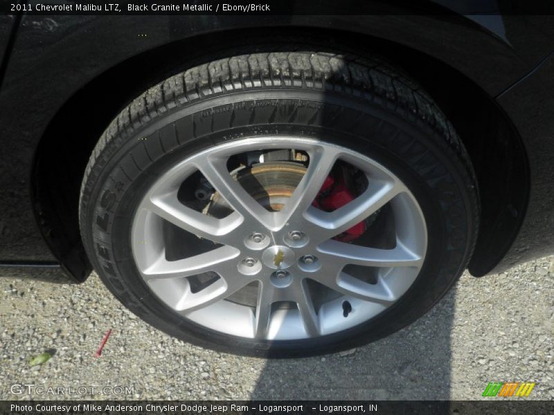 Black Granite Metallic / Ebony/Brick 2011 Chevrolet Malibu LTZ