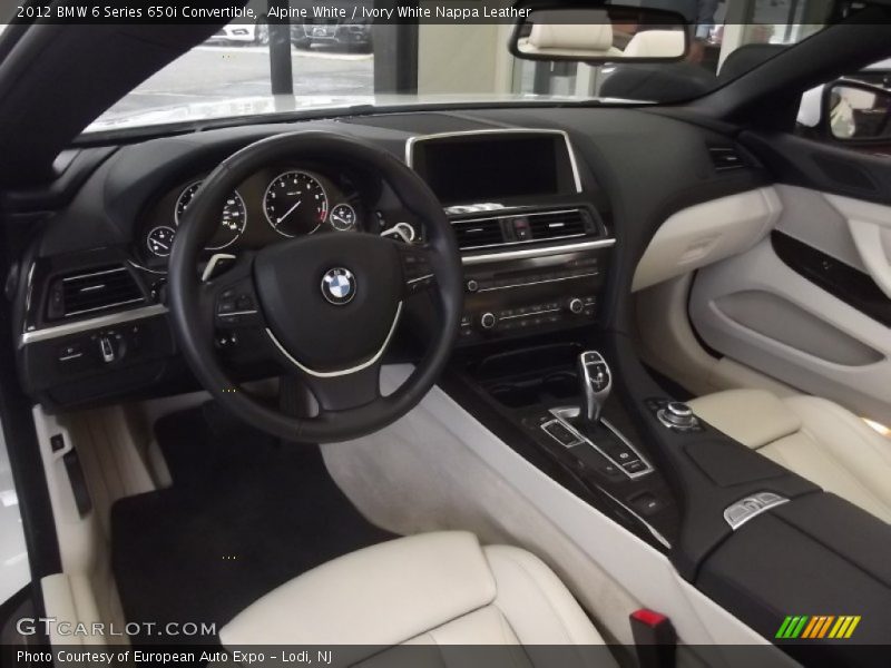 Alpine White / Ivory White Nappa Leather 2012 BMW 6 Series 650i Convertible