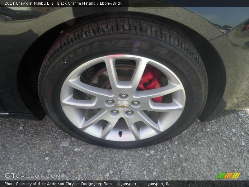 Black Granite Metallic / Ebony/Brick 2011 Chevrolet Malibu LTZ