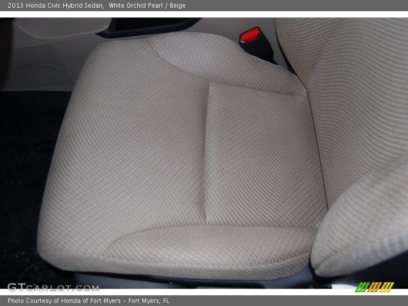 White Orchid Pearl / Beige 2013 Honda Civic Hybrid Sedan
