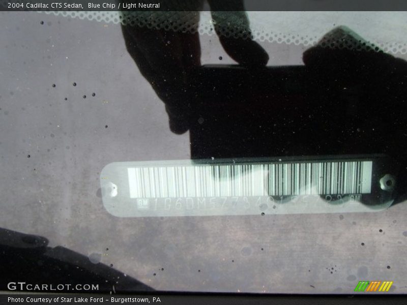 Blue Chip / Light Neutral 2004 Cadillac CTS Sedan
