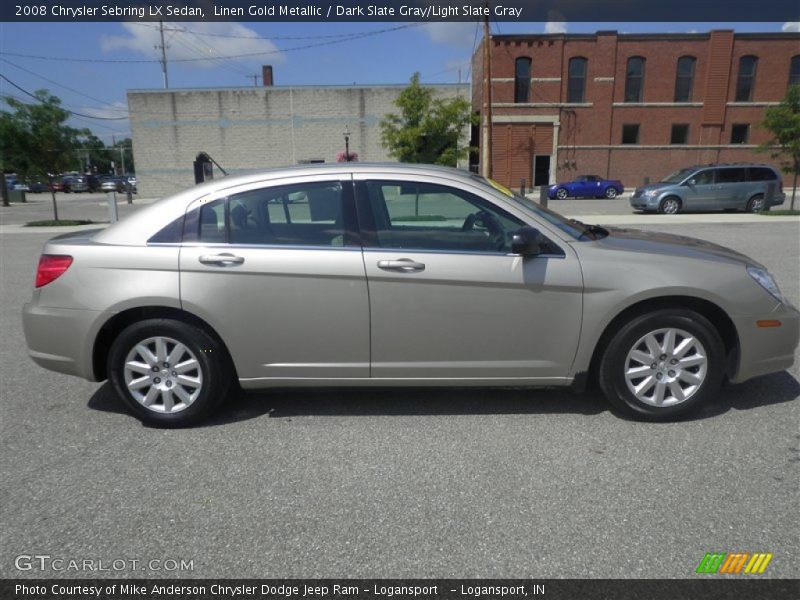 Linen Gold Metallic / Dark Slate Gray/Light Slate Gray 2008 Chrysler Sebring LX Sedan