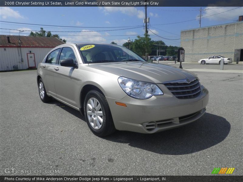 Linen Gold Metallic / Dark Slate Gray/Light Slate Gray 2008 Chrysler Sebring LX Sedan