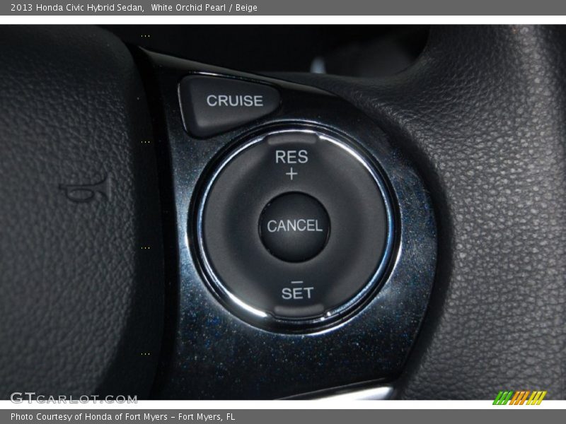 White Orchid Pearl / Beige 2013 Honda Civic Hybrid Sedan