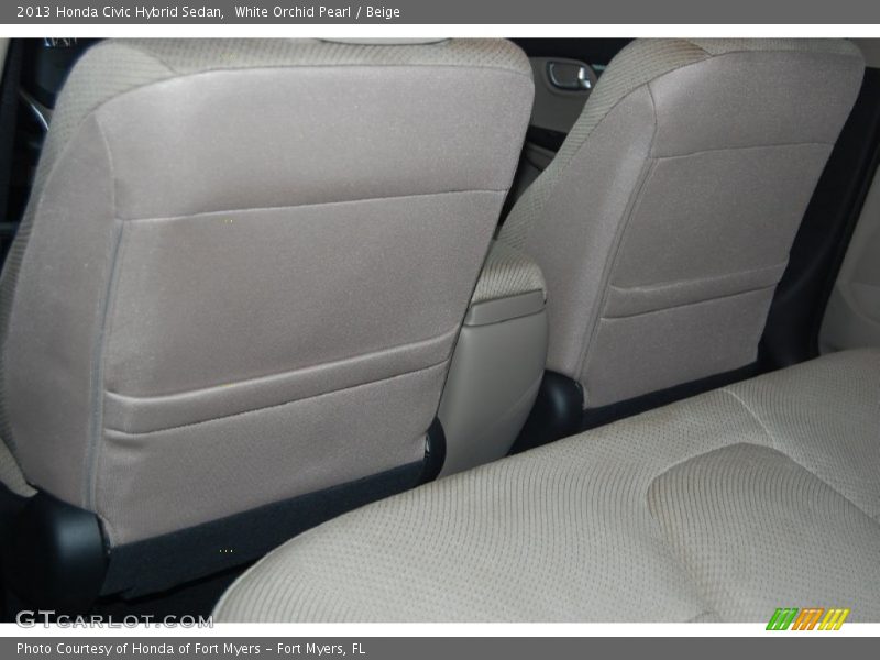 White Orchid Pearl / Beige 2013 Honda Civic Hybrid Sedan