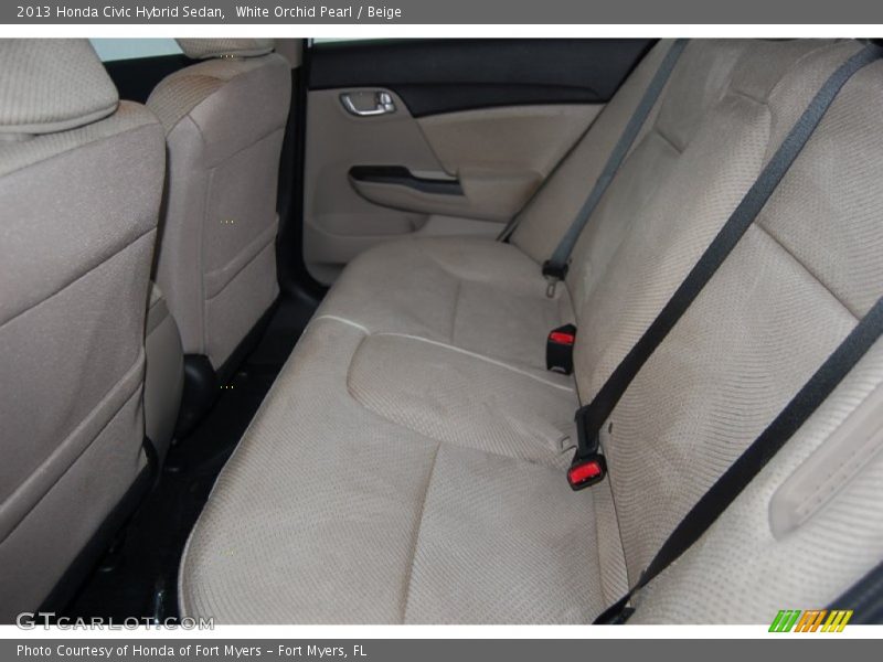 White Orchid Pearl / Beige 2013 Honda Civic Hybrid Sedan