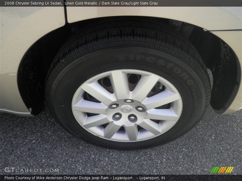 Linen Gold Metallic / Dark Slate Gray/Light Slate Gray 2008 Chrysler Sebring LX Sedan