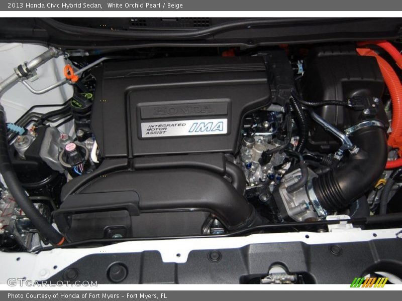 White Orchid Pearl / Beige 2013 Honda Civic Hybrid Sedan