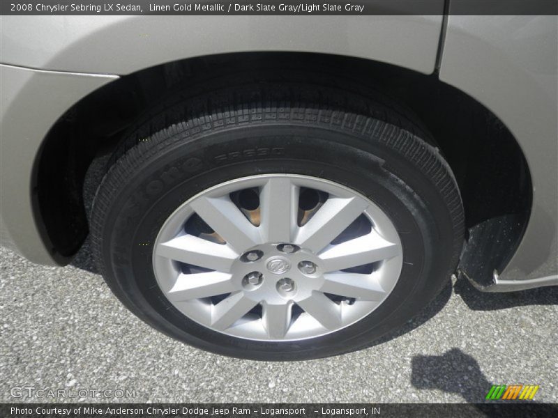 Linen Gold Metallic / Dark Slate Gray/Light Slate Gray 2008 Chrysler Sebring LX Sedan