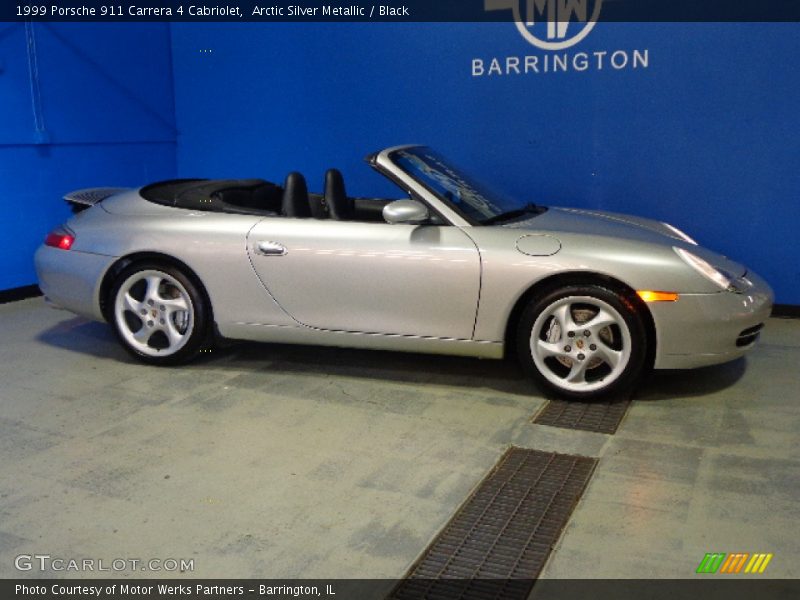Arctic Silver Metallic / Black 1999 Porsche 911 Carrera 4 Cabriolet