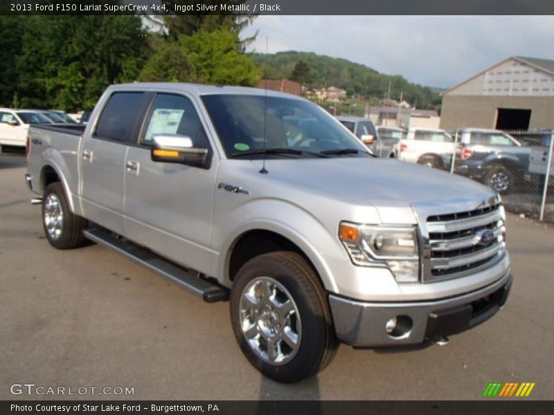 Ingot Silver Metallic / Black 2013 Ford F150 Lariat SuperCrew 4x4