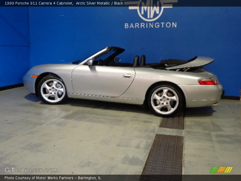 Arctic Silver Metallic / Black 1999 Porsche 911 Carrera 4 Cabriolet