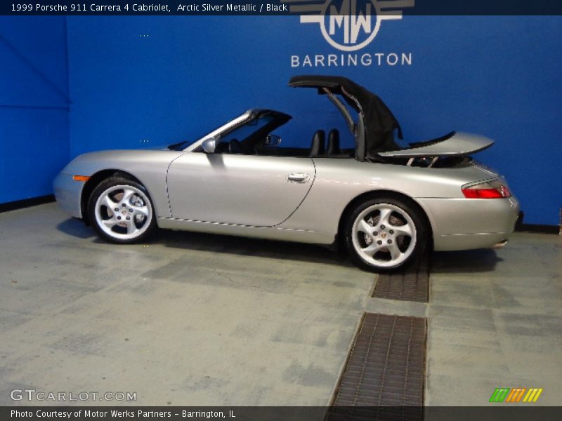 Arctic Silver Metallic / Black 1999 Porsche 911 Carrera 4 Cabriolet