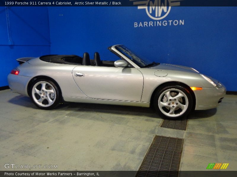 Arctic Silver Metallic / Black 1999 Porsche 911 Carrera 4 Cabriolet