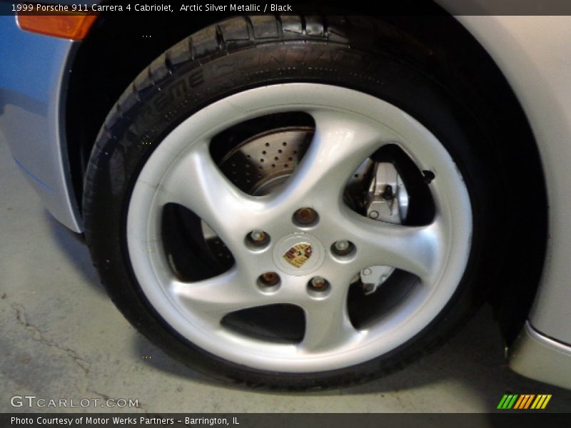 Arctic Silver Metallic / Black 1999 Porsche 911 Carrera 4 Cabriolet