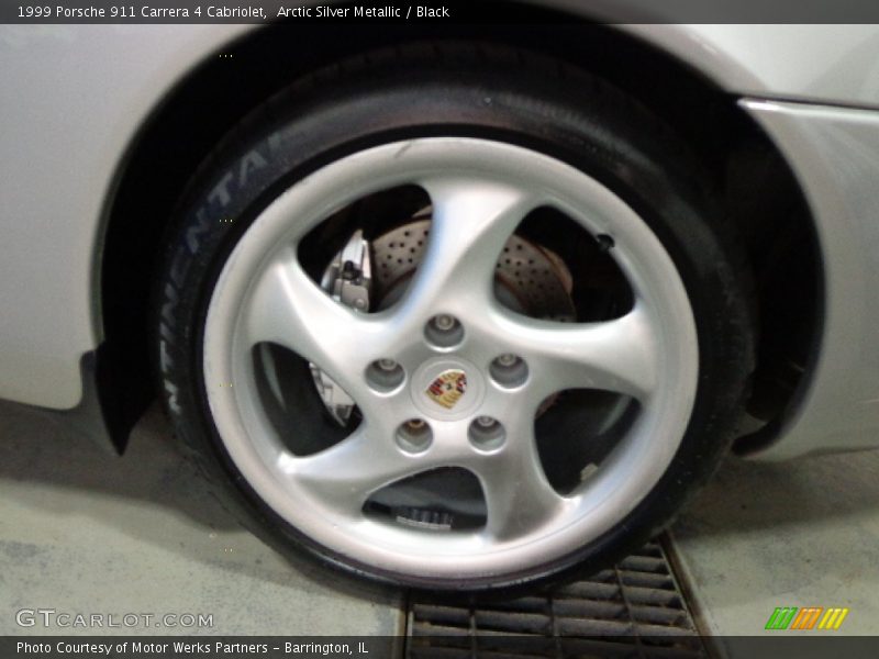 Arctic Silver Metallic / Black 1999 Porsche 911 Carrera 4 Cabriolet